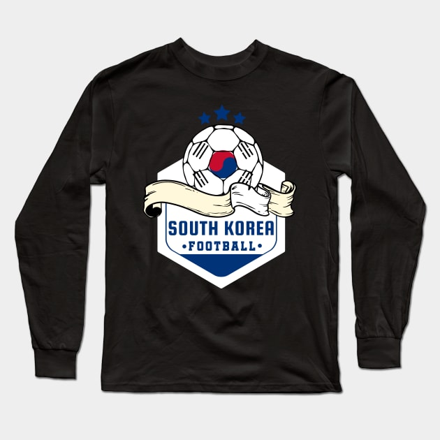 South Korea Football Long Sleeve T-Shirt by footballomatic